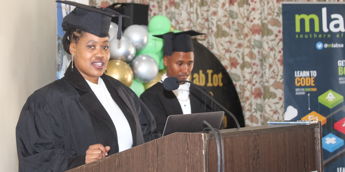 Refilwe graduates from mLab's IoT training programme 